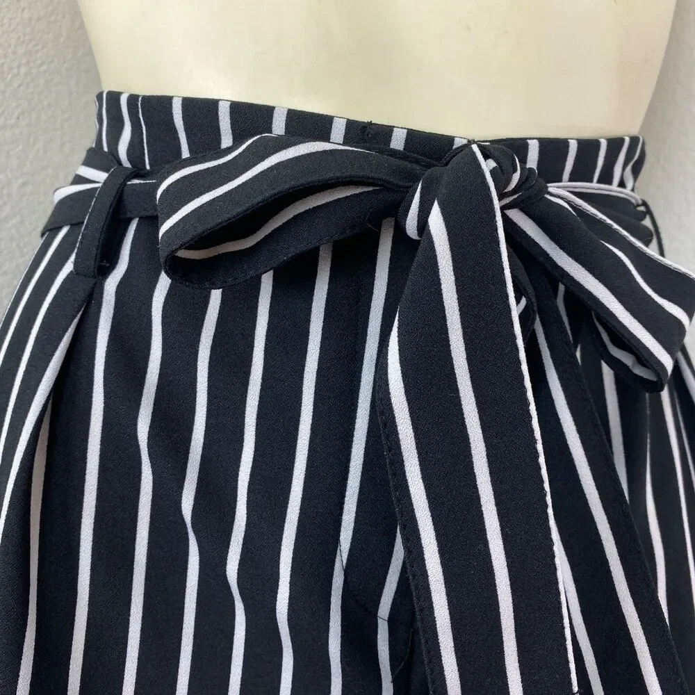 Have Los Angeles Black Shorts White Strips Med Grunge Punk Preppy Travel Resort